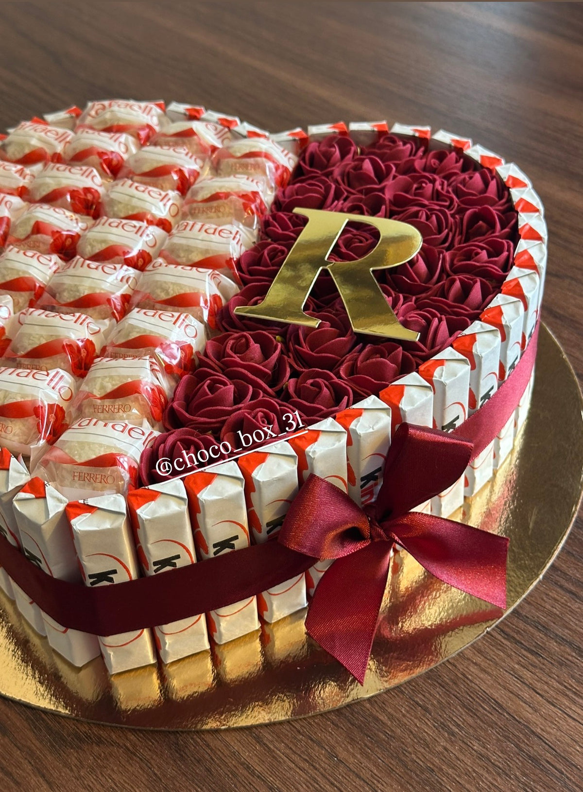 Box ferrero fleurs bordeaux